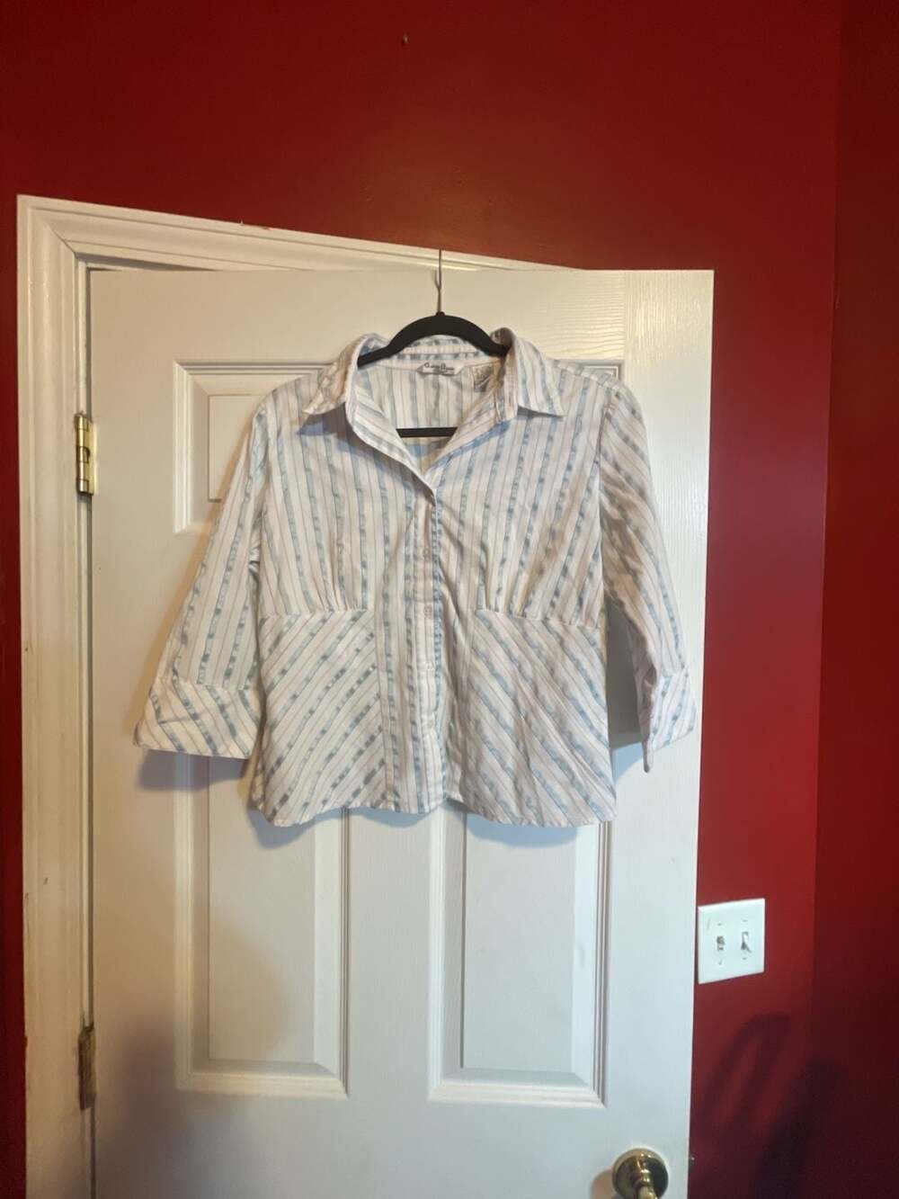 Quizz Again Stretch Women's Striped Button Down Shirt
